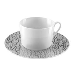 Baghera Platine - Coffret 6 tasses et soucoupes thé