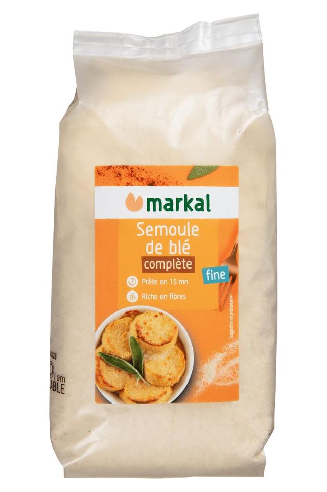 Semoule complète de blé dur fine 500g