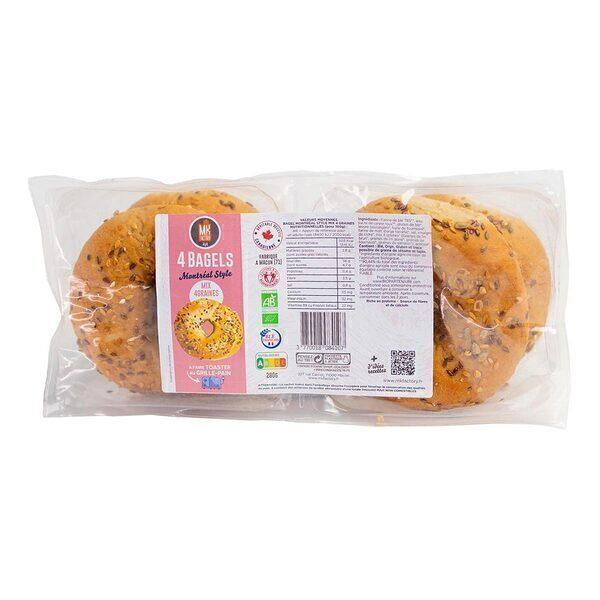 Bagel Montréal style aux 4 graines 4x70g