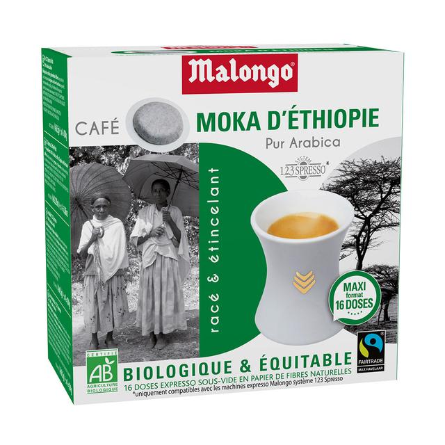 Café bio en dosettes - Moka d'Ethiopie - 0.104 Kilogramme