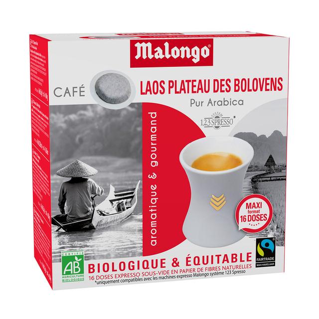 Café noir bio en dosettes - Laos - 0.104 Kilogramme