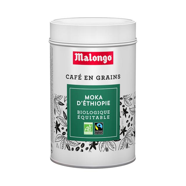 Café noir bio en grains - Moka d'Ethiopie - 0.22 Kilogramme