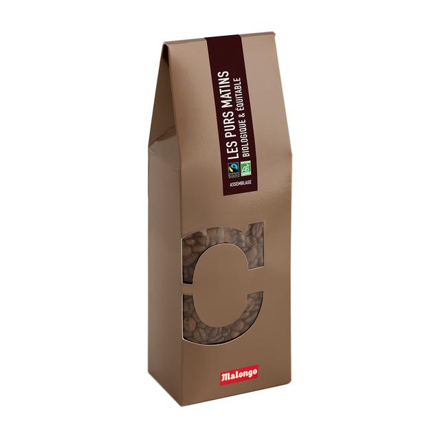 Café noir bio en grains - Les Purs Matins - 0.25 Kilogramme