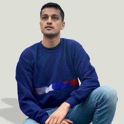 Sweat homme 100% coton bio Bleu, Blanc, Rouge