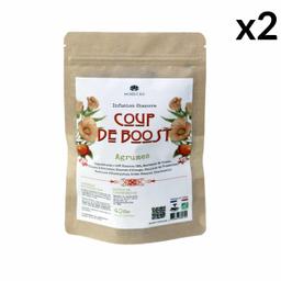 Lot 2 Infusions Bio COUP DE BOOST Agrumes, Chanvre CBD 25%