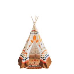 Tente Tipi avec tapis Native vibe - Beige, Marron, Orange, Blue