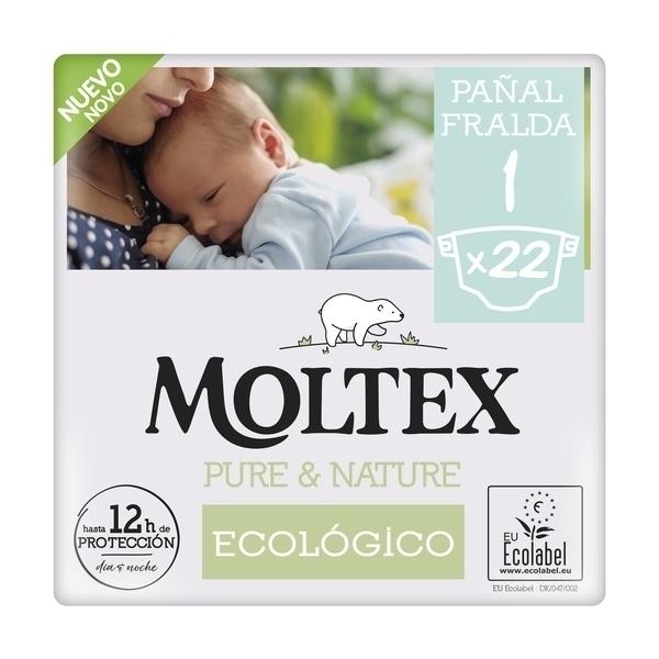 Couches Moltex Pure & Nature T1 (2-5 kg) 22 unités