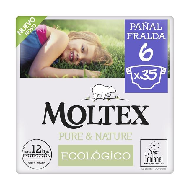 Couches Moltex Pure & Nature T6 (17-28 kg) 35 unités