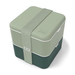 Lunch box carrée - bi-color Green - 1,7L