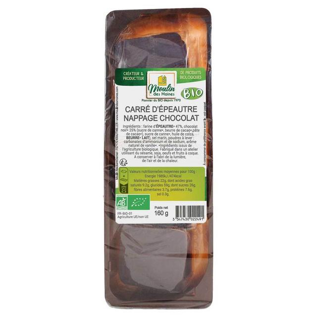 Carrés d'épeautre chocolat 160g