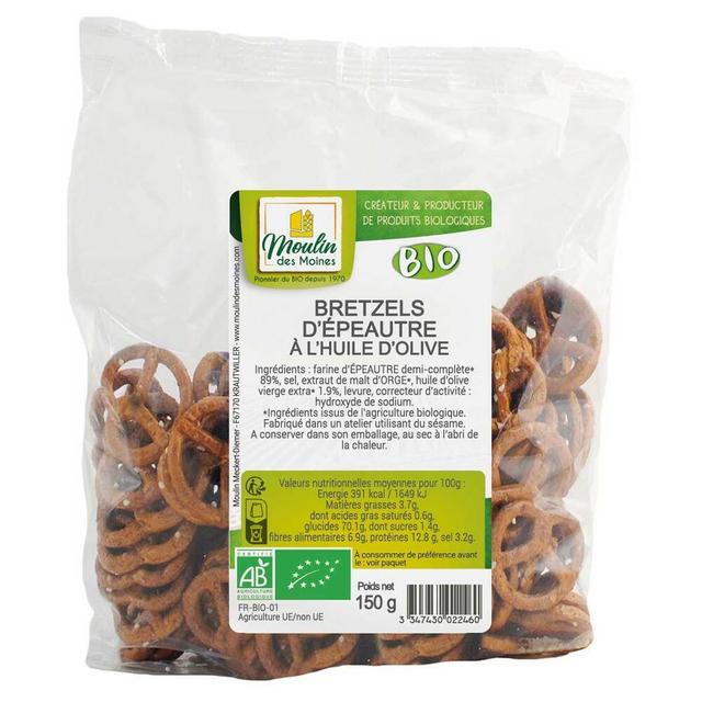 Bretzels épeautre sésame et huile d'olive 150g