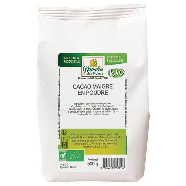 Cacao maigre en poudre 500g