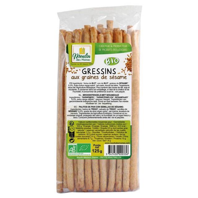 Gressins au sésame 125g