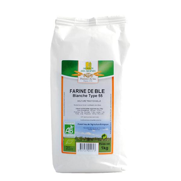 Farine de blé bio blanche T55 1kg