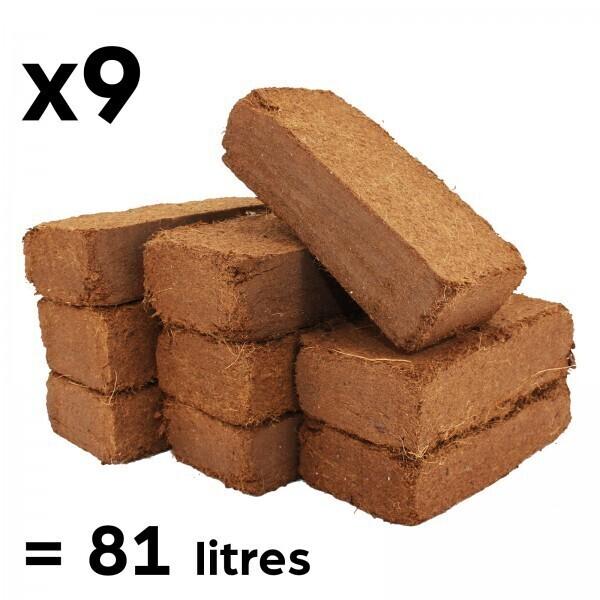 Pack de 9 blocs coco 81 litres