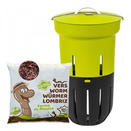 Lombricomposteur Vert à enterrer 12L | 500gr de Vers de Compost