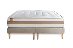 Ensemble matelas 160 x 200  double sommiers Beige