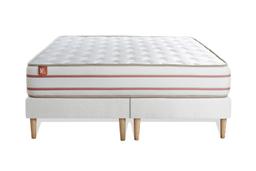 Ensemble matelas 160 x 200  double sommiers Blanc