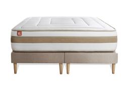 Ensemble matelas 160 x 200  double sommiers Beige