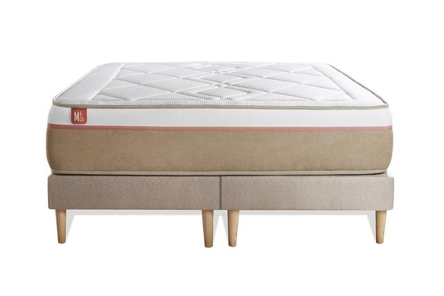 Ensemble matelas 160 x 200  double sommiers Beige