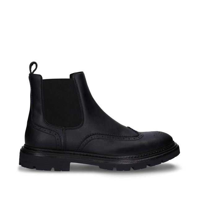 Casian Black bottines chelsea brogue véganes