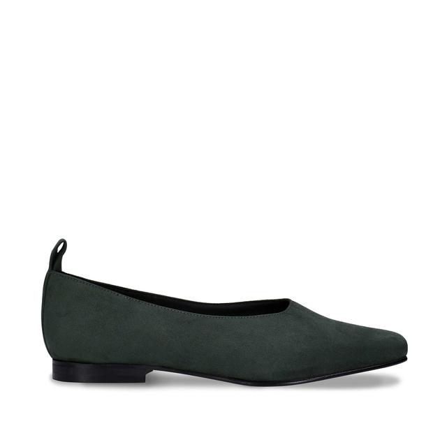 Melita Green ballerines véganes talon plate