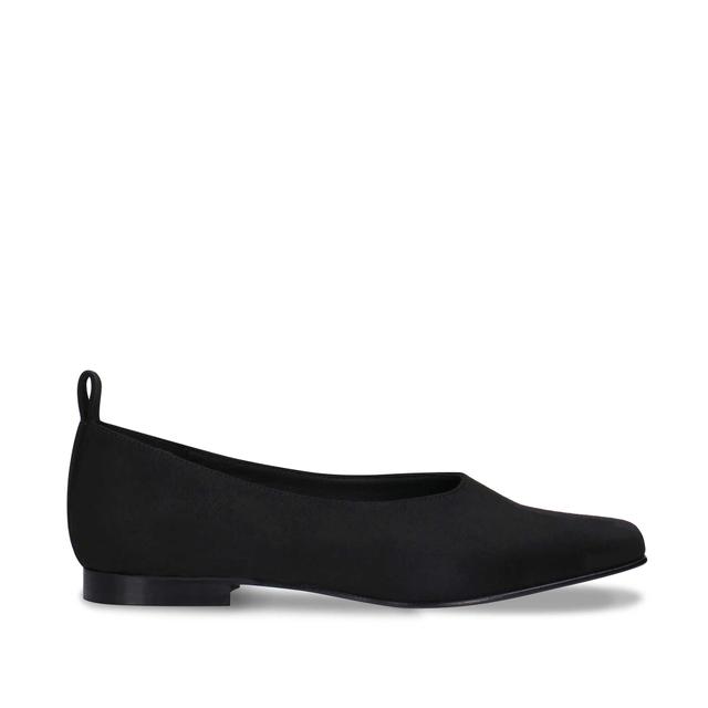 Melita Black ballerines véganes talon plate