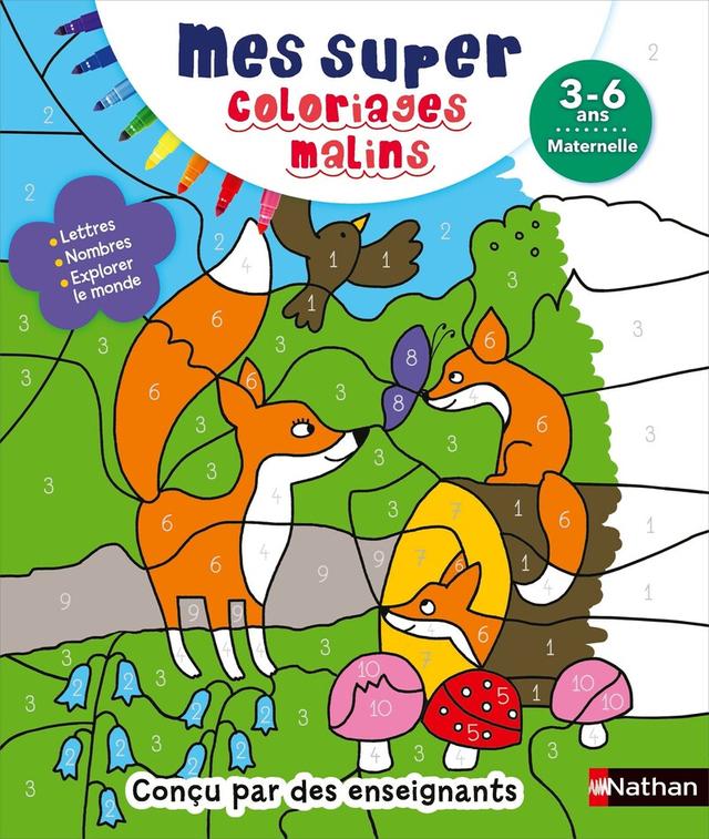 Livre Mon super coloriages malins 3-6 ans -