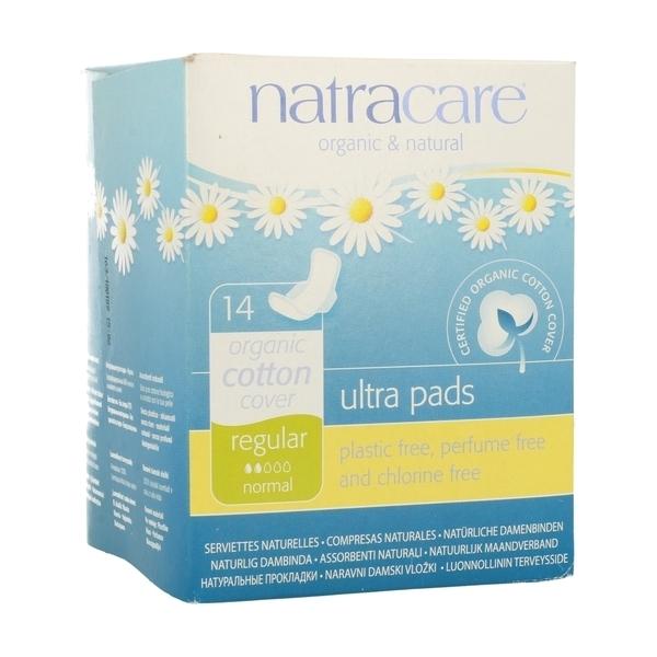 Serviettes ailettes ultra pads normal x14 Natracare