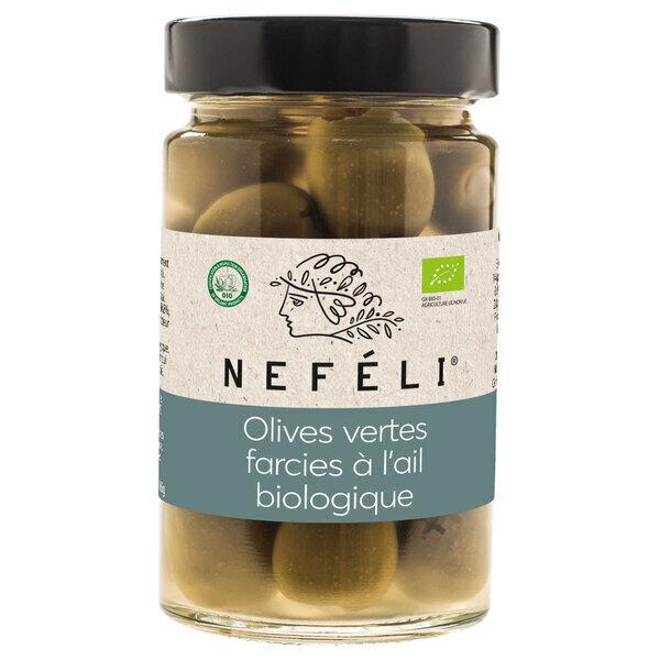 Olives vertes farcies à l'ail 165g