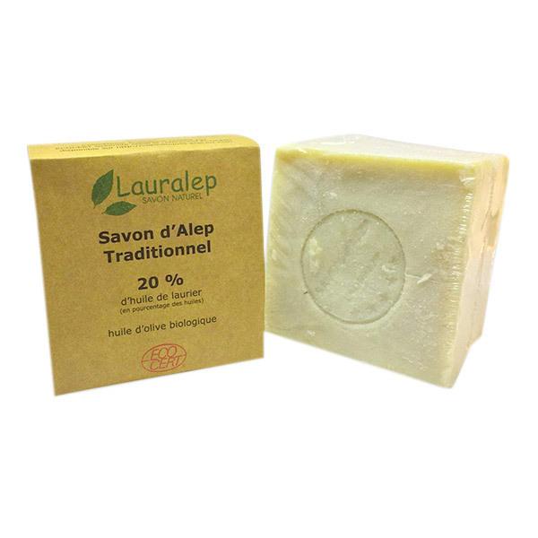 Savon d'Alep traditionnel bio 20% laurier 200g