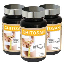 Chitosan - Réduit l'appétit & capte les graisses - 3x60 gélules