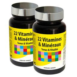 22 vitamines & minéraux - Soutient les défenses naturelles x2