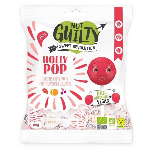 Sucettes holly pop goûts fraise, cerise ou abricot 84g