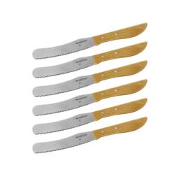 Lot de 6 couteaux à pain et à beurre 21 cm Nirosta