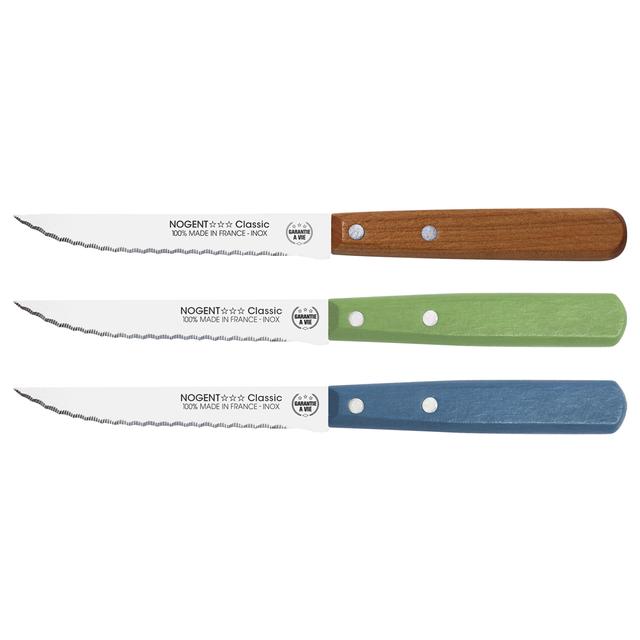 Couteau à steak classic bois lame cranté (1 modèle aléatoire)