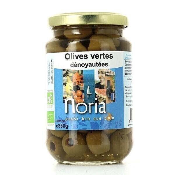 Olives vertes dénoyautées nature 350g