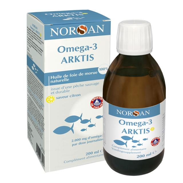 Norsan Omega 3 Arktis 2000 mg Huile de Foie de morue  200 ml