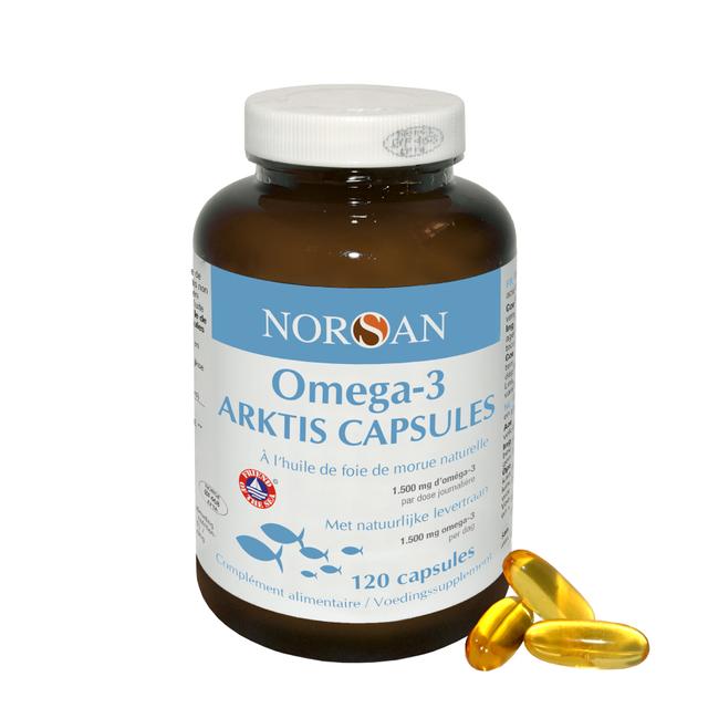 Norsan Omega 3 Arktis Capsules 1500mg Huile de Foie de morue 120