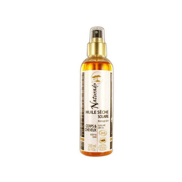 Huile sèche solaire bio Bronzage doré Corps & Cheveux 200ml