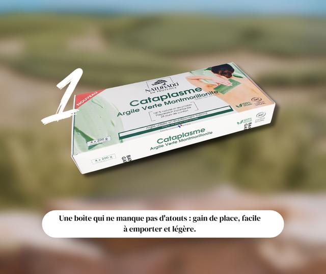 Cataplasme argile verte montmorillonite 4 poches de 200 g