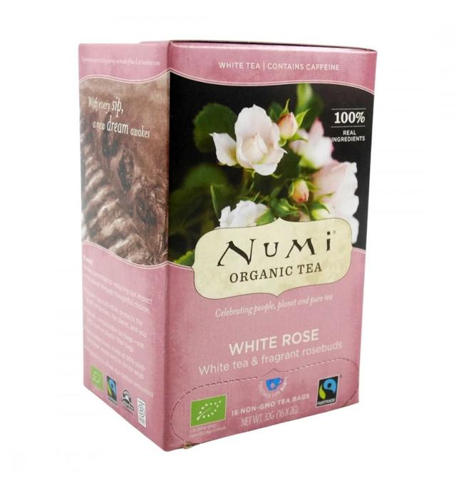 Thé Blanc à la Rose Bio - 18 sachets - Numi Tea