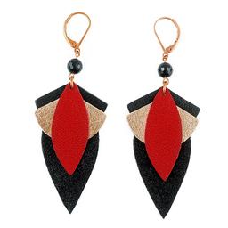 Boucles d'oreilles GRAND LOTUS Rouge