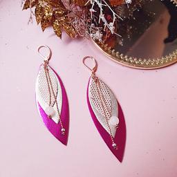 Boucles pendantes POP Fuchsia