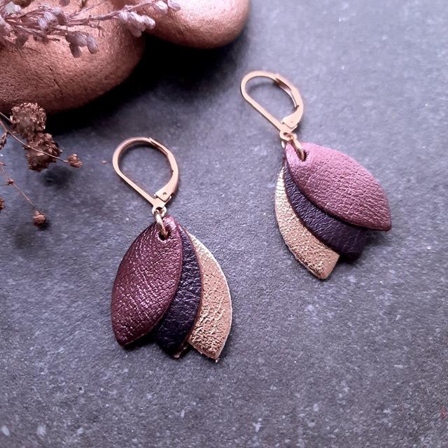 Boucles d'oreilles  CHOUCHOUS Cassis