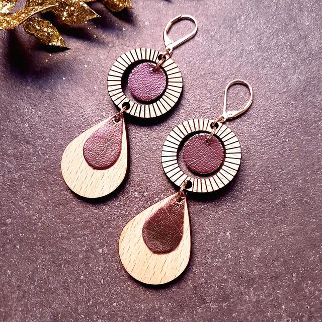 Boucles d'oreilles ETHNIQUE Cassis