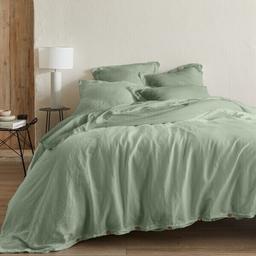 ORGANIC CELADON HOUSSE DE COUETTE AVEC BOUTONS 240X220CM