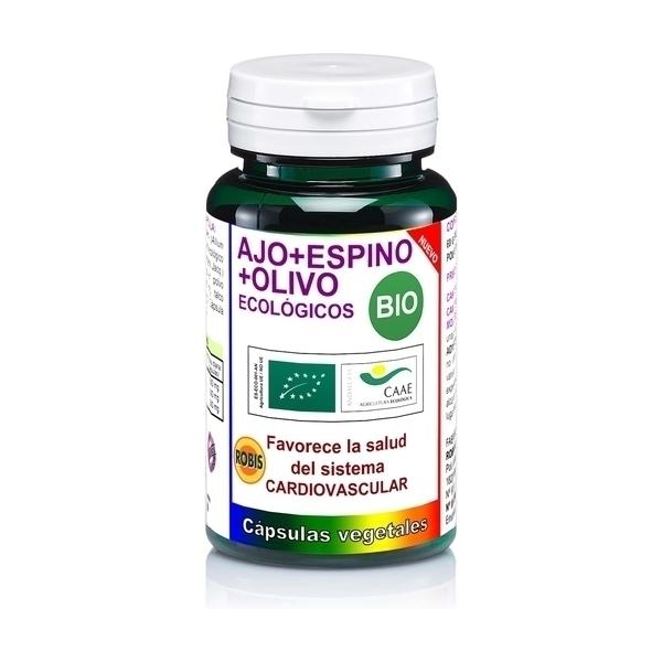 Ail, aubépine et olive bio 60 capsules de 600mg