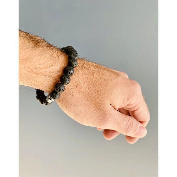 Bracelet en pierre de lave