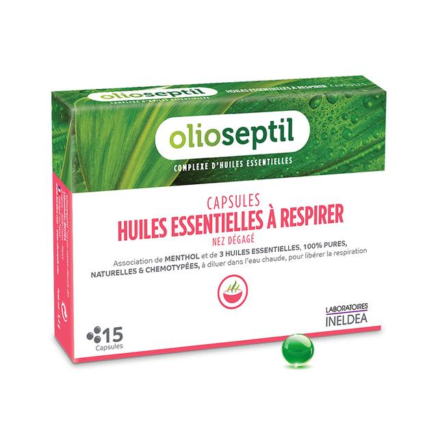 Capsules huiles essentielles à respirer - Dégage nez & sinus